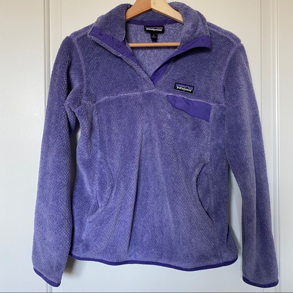 Patagonia Fleece Pullover Purple Snap-T Small - Picture 2 of 6